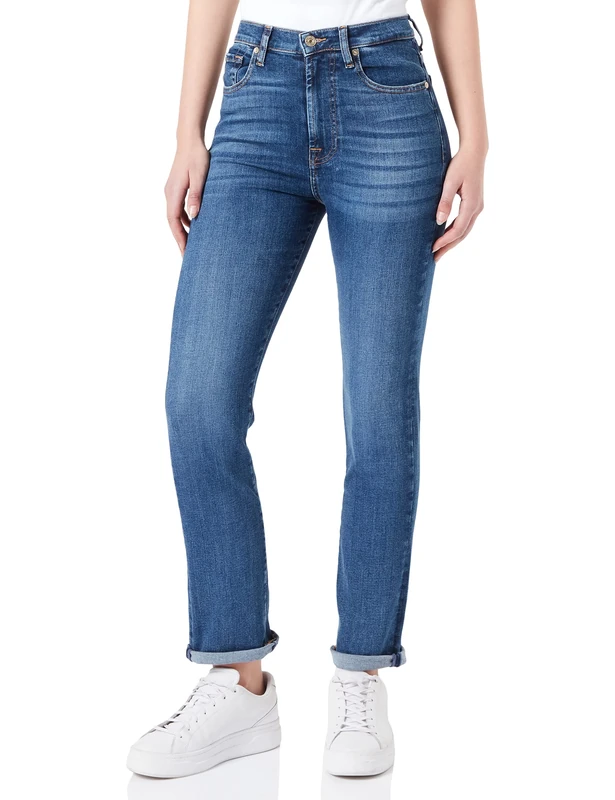 7 For All Mankind Women's Easy Slim Soho Jeans, Light Blue, Regular