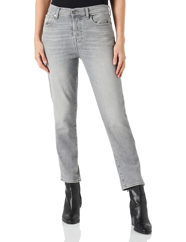 7 For All Mankind Women's Josefina Luxe Vintage Moonlit Jeans, Grey, Regular