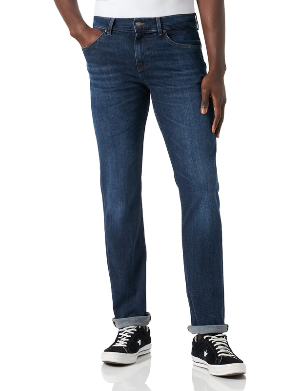 7 For All Mankind Men's Standard Stretch Tek Explorer Jeans, Dark Blue, Regular