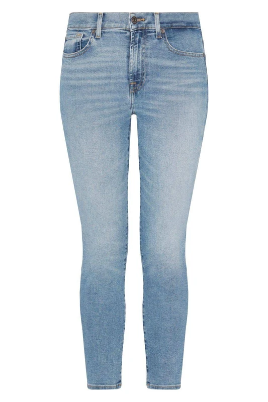 7 For All Mankind Women's JSVY1200 Jeans, Light Blue, Regular