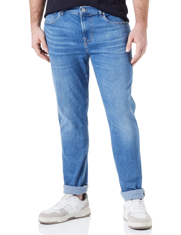 7 For All Mankind Men's Slimmy Tapered Stretch Tek Nomad Jeans, Light Blue, Regular