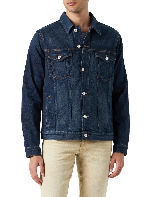 7 For All Mankind Men's Perfect Jacket Vibration, Dark Blue, S