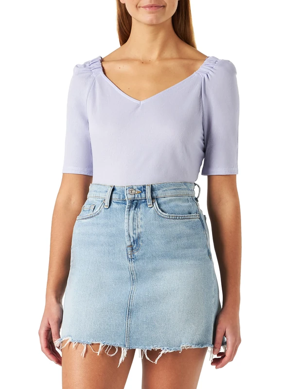 7 For All Mankind Women's MIA Skirt, Light Blue, Regular
