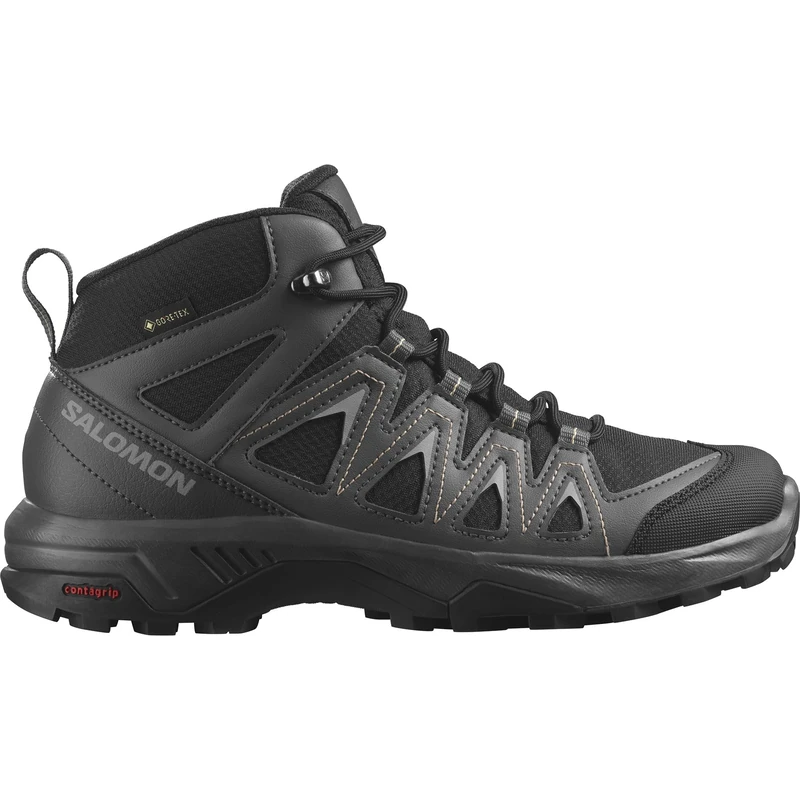 Salomon X Braze Mid Gore-Tex Waterproof Women's Outdoor Shoes, Hiking Essentials, Athletic Design, and Versatile wear, Black, 9.5