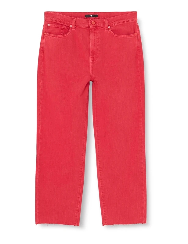 7 For All Mankind Women's Logan Stovepipe Colored Shorts, Red, Regular