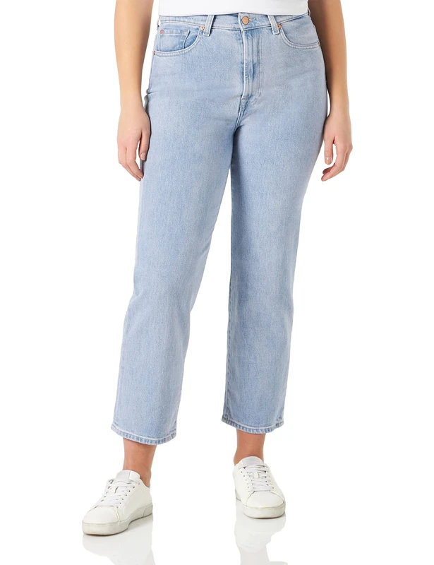 7 For All Mankind Women's Logan Stovepipe Jeans, Light Blue, 22