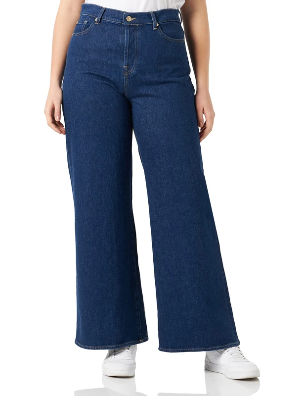 7 For All Mankind Women's JSZOC650 Jeans, Dark Blue, Regular