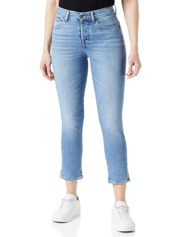 7 For All Mankind Women's Josefina Luxe Vintage Jeans, Light Blue, 18