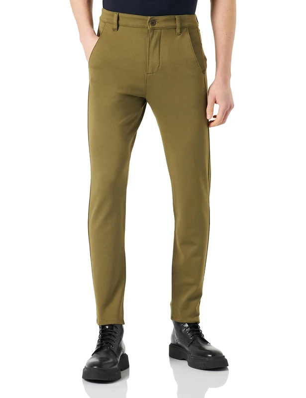 7 For All Mankind Men's Travel Chino Double Knit Shorts, Green, 38