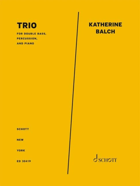 Trio for Double Bass, Percussion, and Piano Score and Parts: for double bass, percussion, and piano. double bass, percussion, piano. Partition et parties.