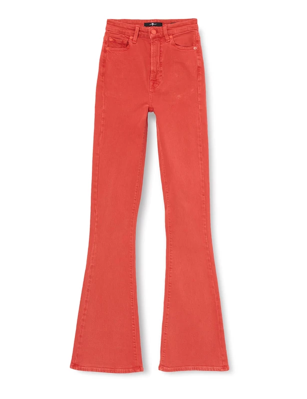 7 For All Mankind Women's ULTRA HR SKINNY BOOT shorts, Red, Regular