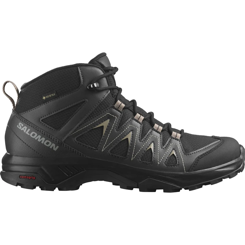 Salomon X Braze Mid Gore-Tex Waterproof Men's Outdoor Shoes, Backpacking Specific, Outdoor Protection, and Reliable Performance, Quarry, 6.5