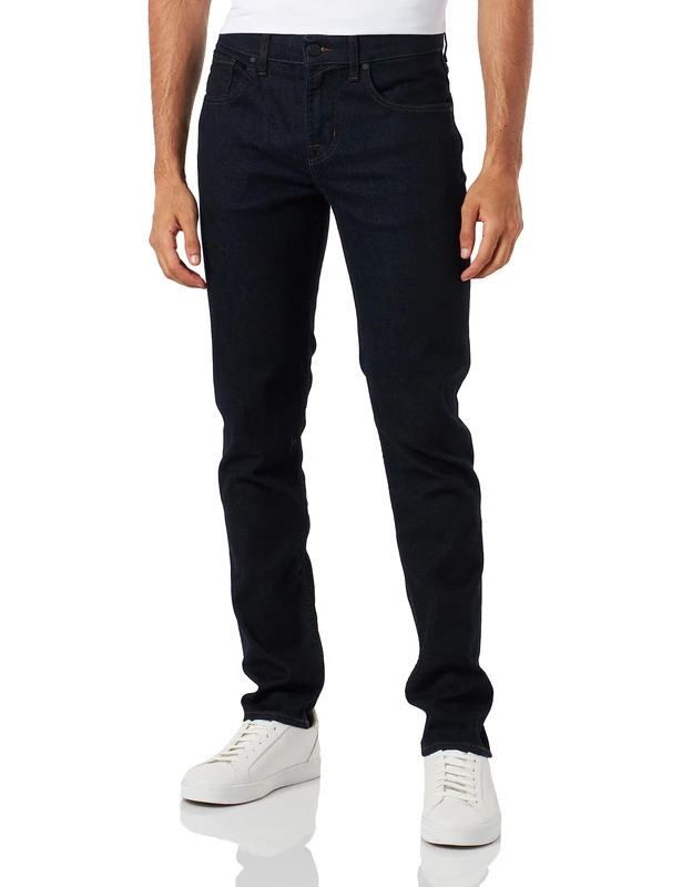 7 For All Mankind Men's Slimmy Tapered Luxe Performance Eco Jeans, Dark Blue, Regular