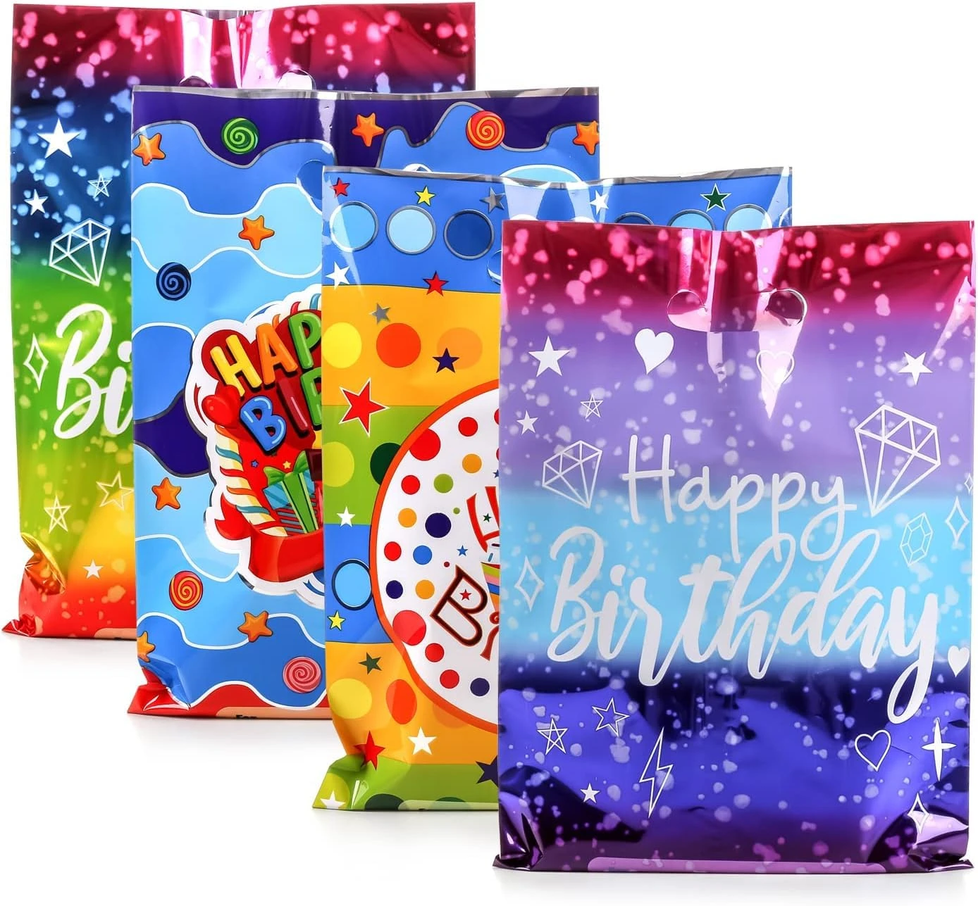 PintreeLand Party Bags 40 PCS, Goodies Loot Bags Bulk for Kids Baby Girls & Boys Birthday Party Return Gift (A style 40Pack)