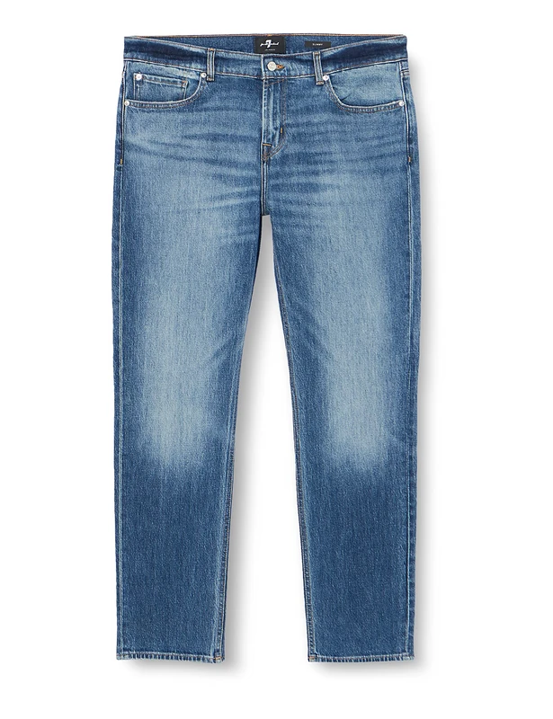 7 For All Mankind Men's JSMSC100 Jeans, Mid Blue, Regular