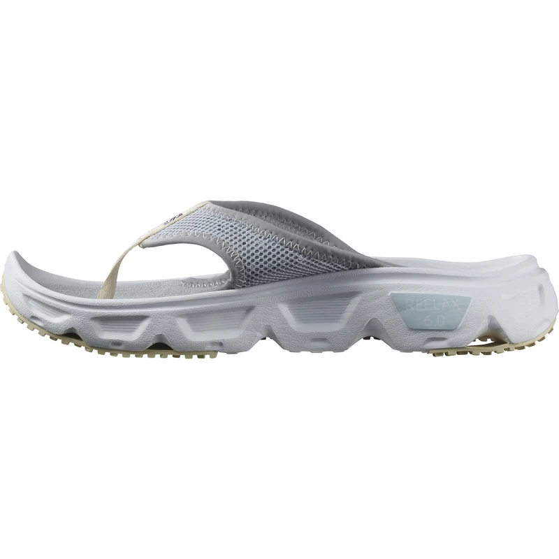 Salomon Reelax Break 6.0 Women's Recovery Flip Flops, Cushioned Stride, Seamless Foothold, and Lightweight, Pearl Blue, 9