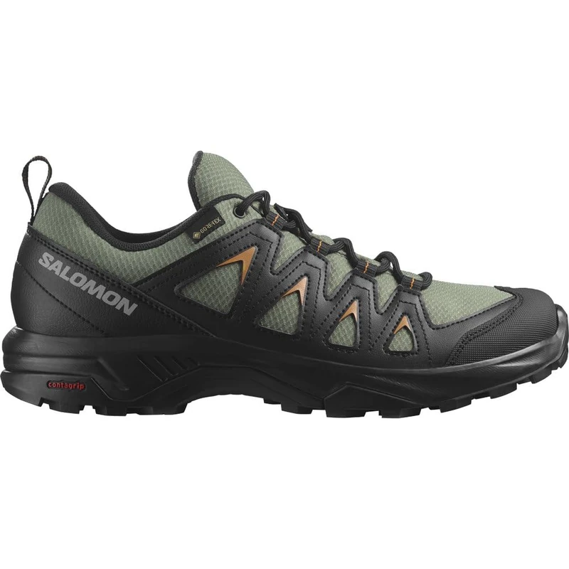 Salomon X Braze Gore-Tex Men's Hiking Waterproof Shoes, Hiking essentials, Athletic design, and Versatile wear, Deep Lichen Green, 10