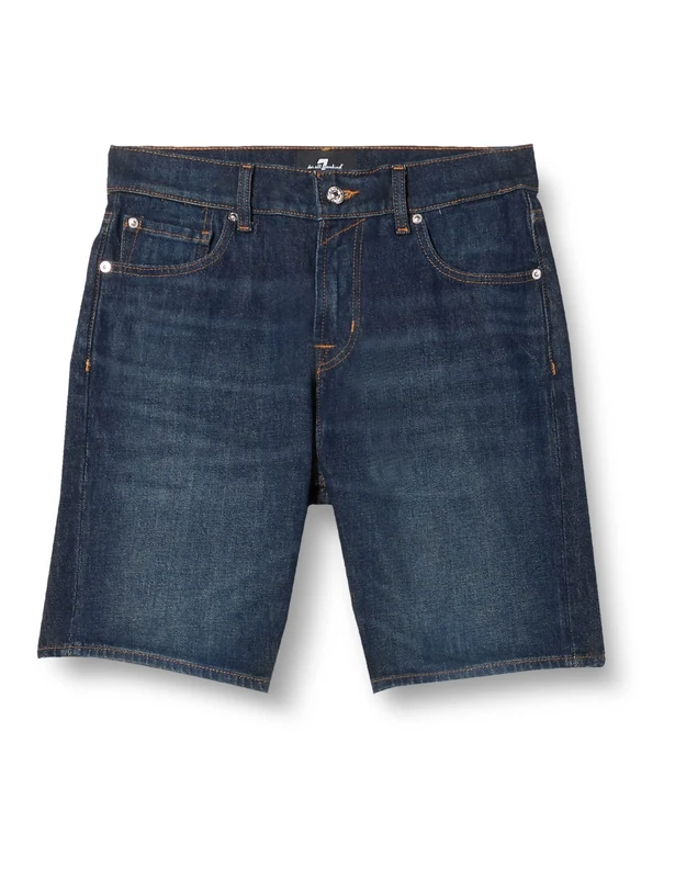 7 For All Mankind Men's Straight Short Denim, Dark Blue, 30