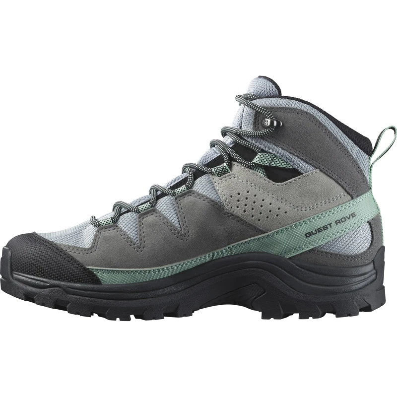Salomon Women's Quest Rove Gore-tex Hiking Shoe, Quarry Quiet Shade Black, 8.5 UK