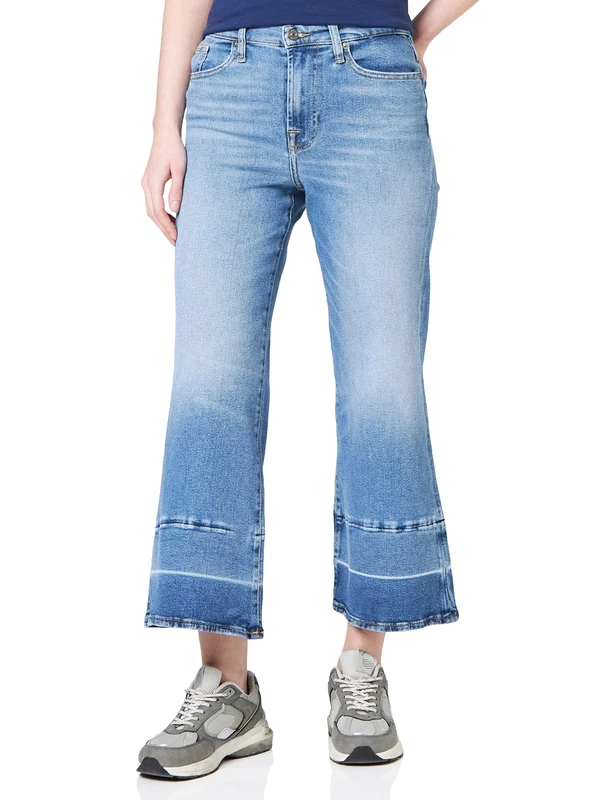 7 For All Mankind Women's The Cropped JO Luxe Vintage Jeans, Light Blue, 26
