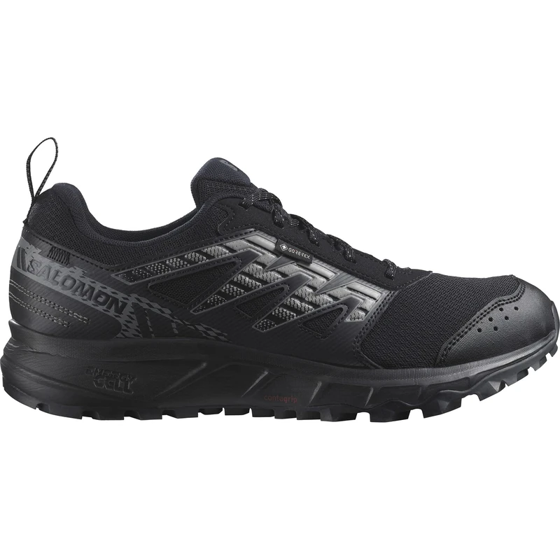 Salomon Wander Gore-Tex Waterproof Men's Trail Running and Walking Shoes, Waterproof, Cushy Comfort, and Secure Foothold, Black, 8