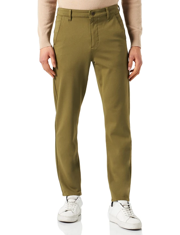 7 For All Mankind Men's Travel Chino Double Knit Shorts, Green, 32