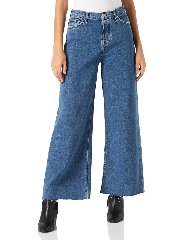 7 For All Mankind Women's Zoey Jeans, Mid Blue, Regular