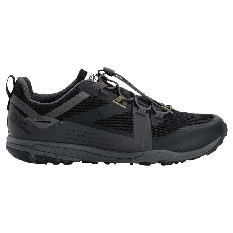 Jack Wolfskin Men's Spirit Low M Walking Shoe, Black, 6 UK
