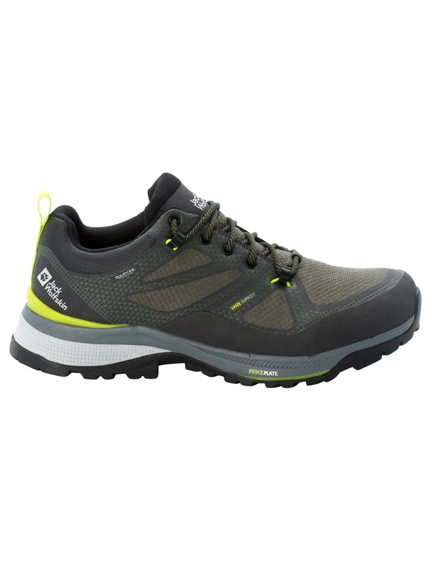 Jack Wolfskin Men's Force Striker Texapore Low M Walking Shoe, Lime Dark Green, 7 UK