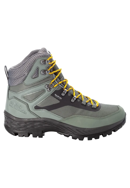 Jack Wolfskin Men's Rebellion Guide Texapore Mid M Walking Shoe, Gecko Green, 6.5 UK
