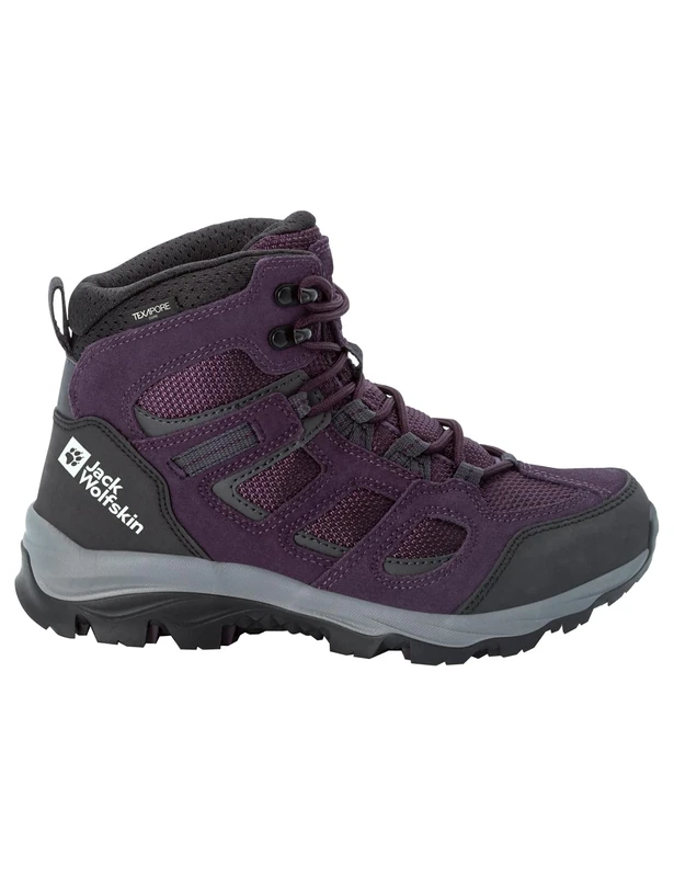 Jack Wolfskin Women's Vojo 3 Texapore Mid W Walking Shoe, Purple/Grey 2023, 3 UK