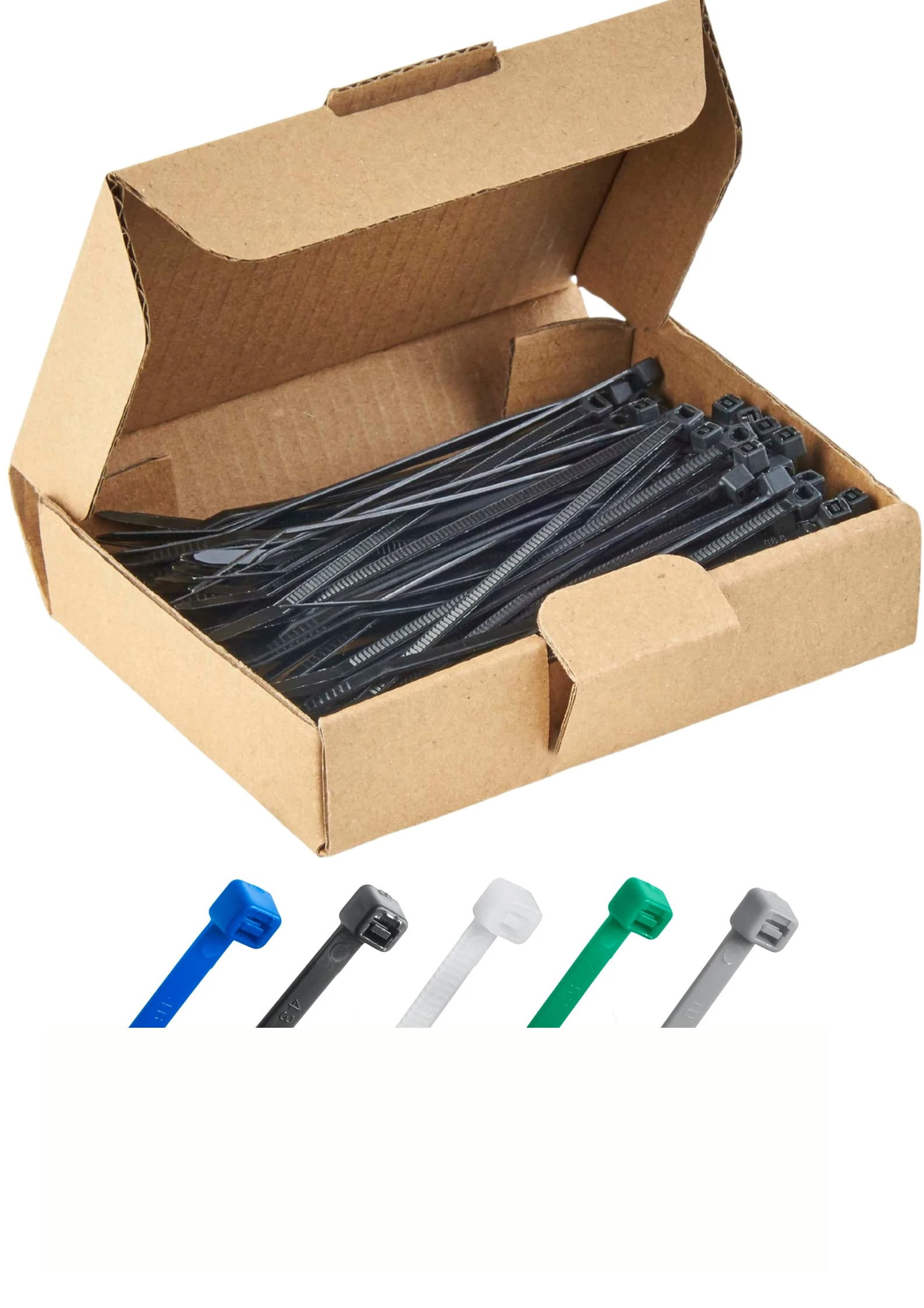 Haus Projekt Black 100x2.5mm Small Cable Ties, 100pcs Premium Industrial Multi-Purpose Plastic Small Zip Tie Wraps, Indoor and Outdoor Use, Cable Management Wires, Office, Zip Ties Black Plastic Ties