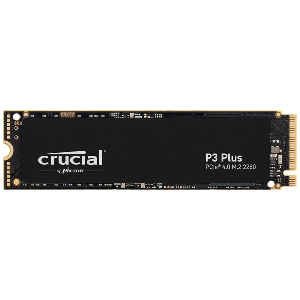 Crucial P3 Plus SSD 500GB M.2 NVMe PCIe Gen4 Internal SSD, Up to 4700MB/s, Laptop & Desktop (PC) Compatible, Solid State Drive - CT500P3PSSD8