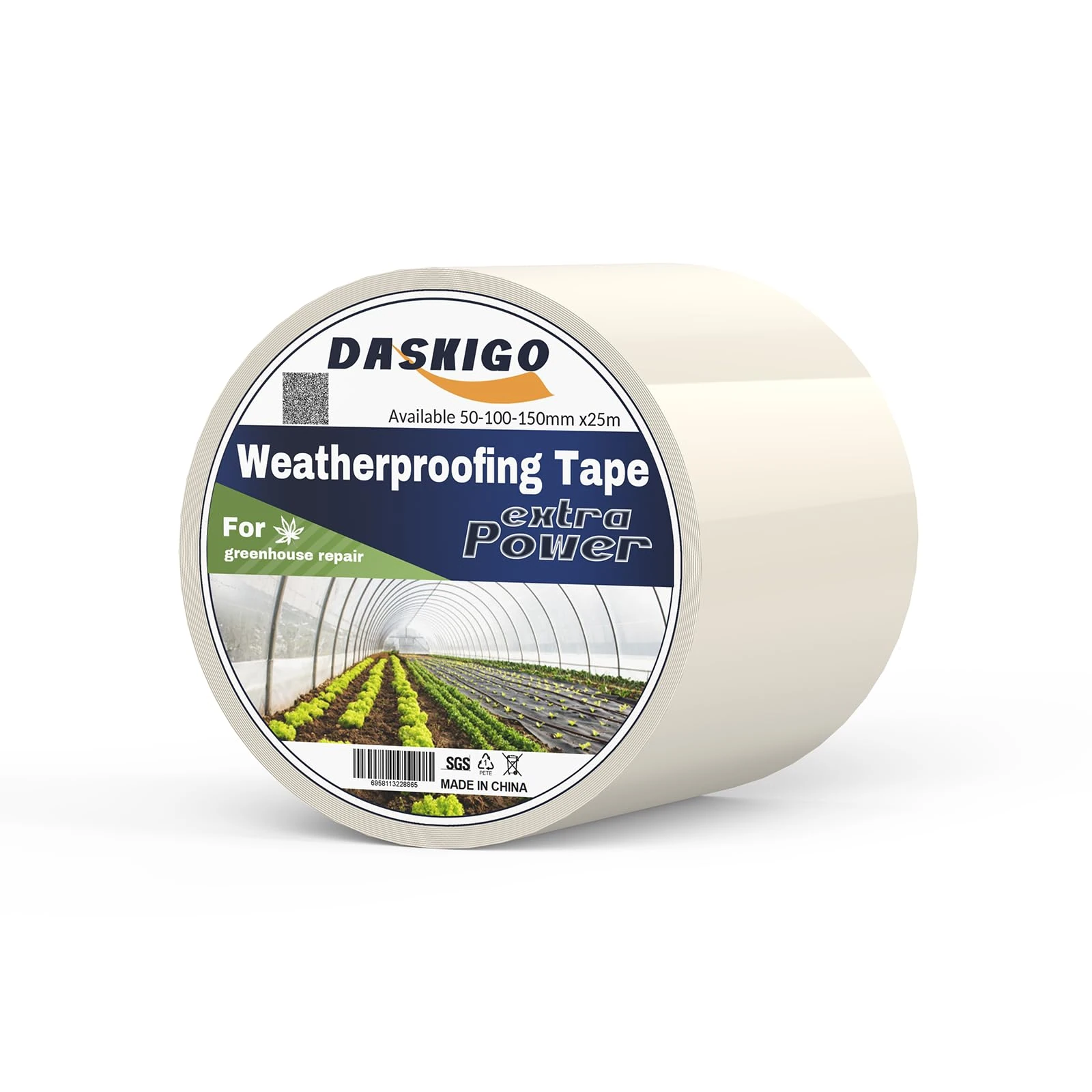 Extra Strong Greenhouse Repair Tape (200mm*25m), Clear Polythene Polytunnel repair Tape, Gardening, Farming