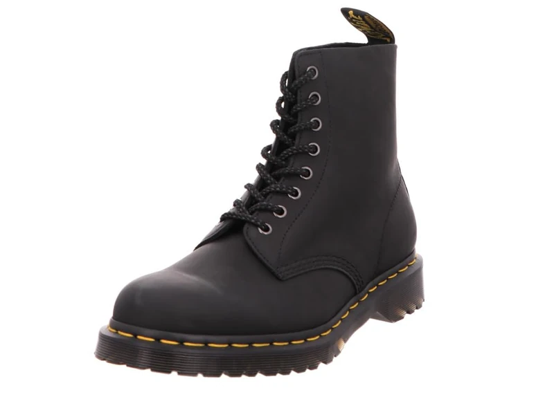 Dr. Martens 1460 Pascal Men Black Waxed Full Grain Boots UK 6