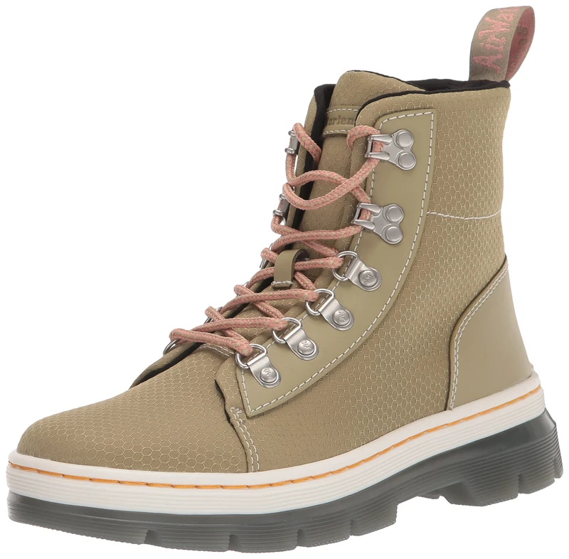 Dr. Martens Womens Combs W 6 Tie Boot - Pale Olive Recycled Nylon