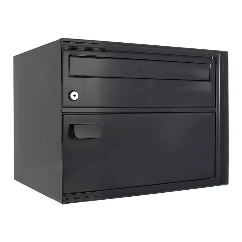 Rottner Enzian parcel mailbox with insertion slot, cylinder lock with 2 keys, closing the parcel compartment by snap lock
