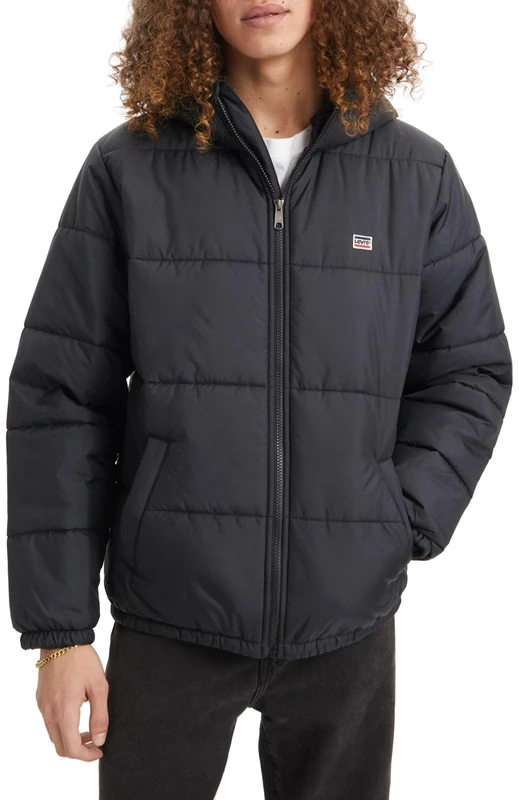 Levi's Men's Telegraph Hood Shirt Jacket, Caviar, XXL