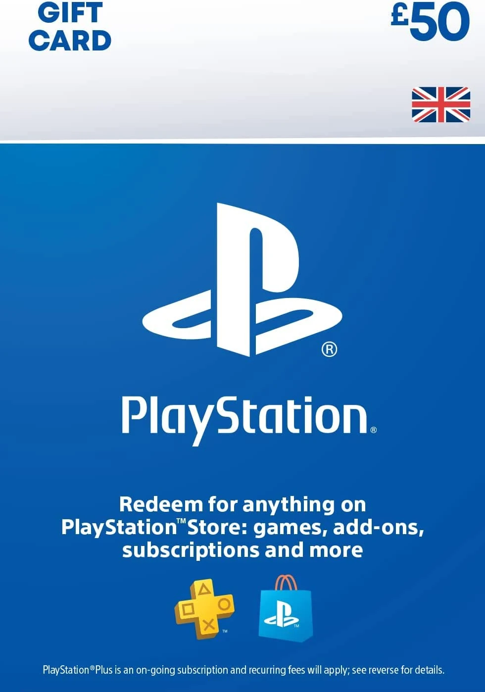 50£ PlayStation Store Gift Card for PlayStation Plus Essential | 12 months | UK Account [Code via Email]