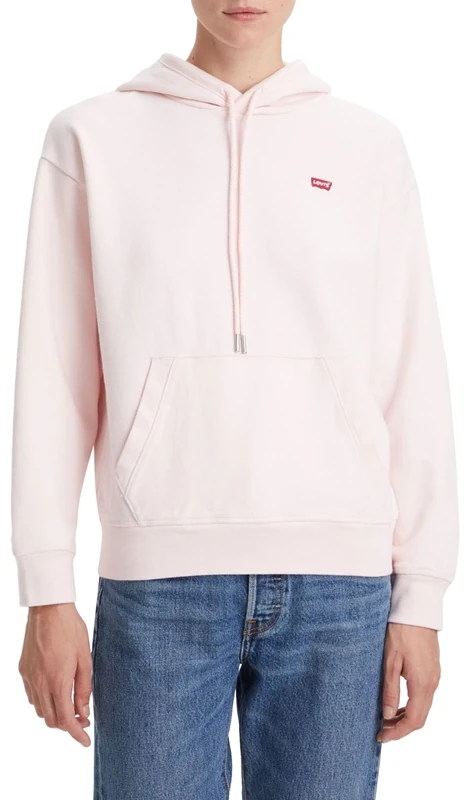 Levi's Women's Standard Sweatshirt Hoodie, Dutch Pink, S