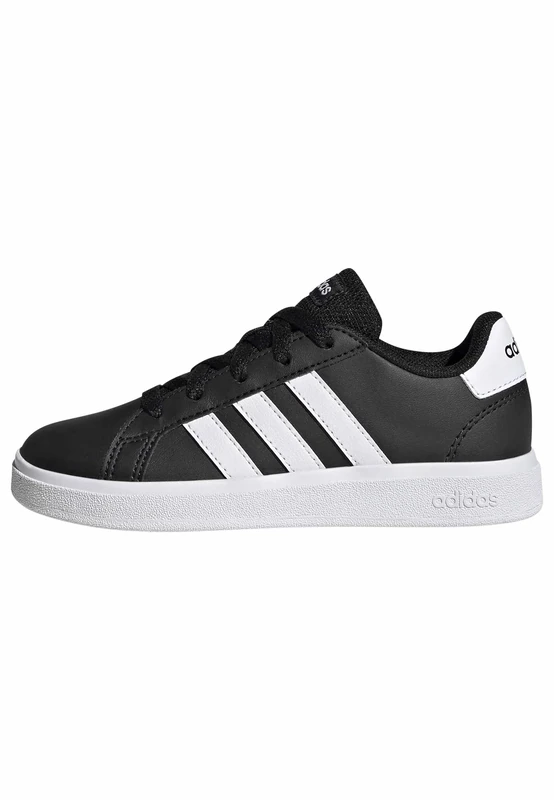 adidas Unisex Kids Grand Court Lifestyle Tennis Lace-Up Shoes, Core Black/Cloud White/Core Black, 5.5 UK