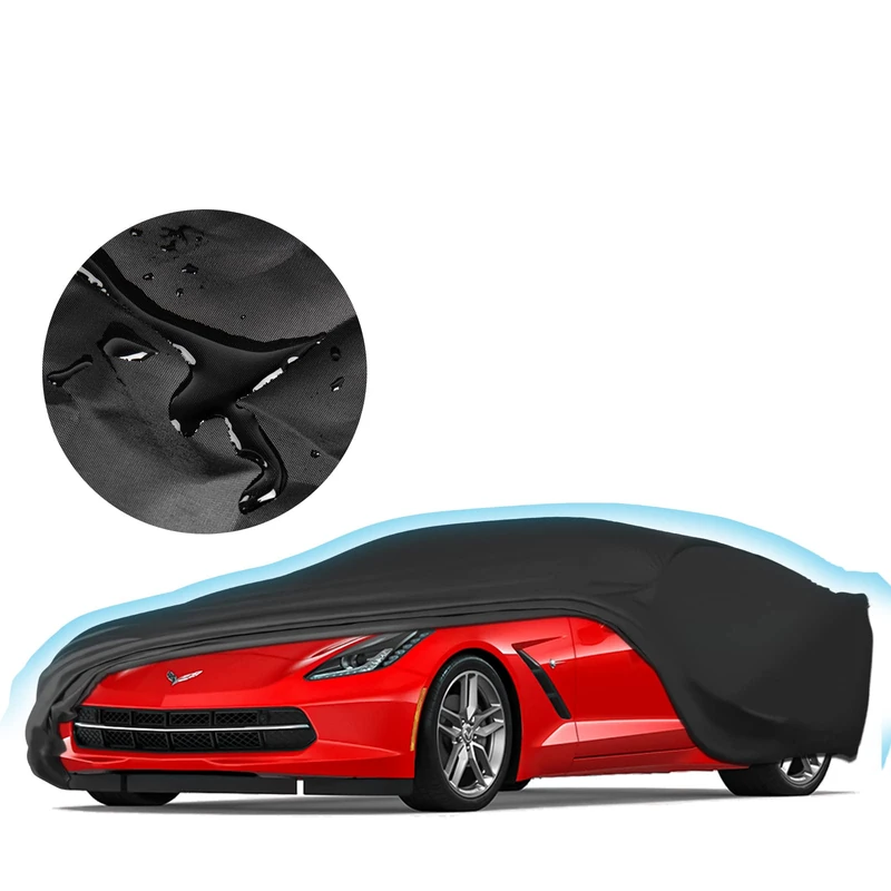 Car Cover Compatible with C7 Corvette 2014-2019 6 Layers 210T Windproof All Weather Waterproof Sun Rain UV Dust Snow Protection Outdoor Covers