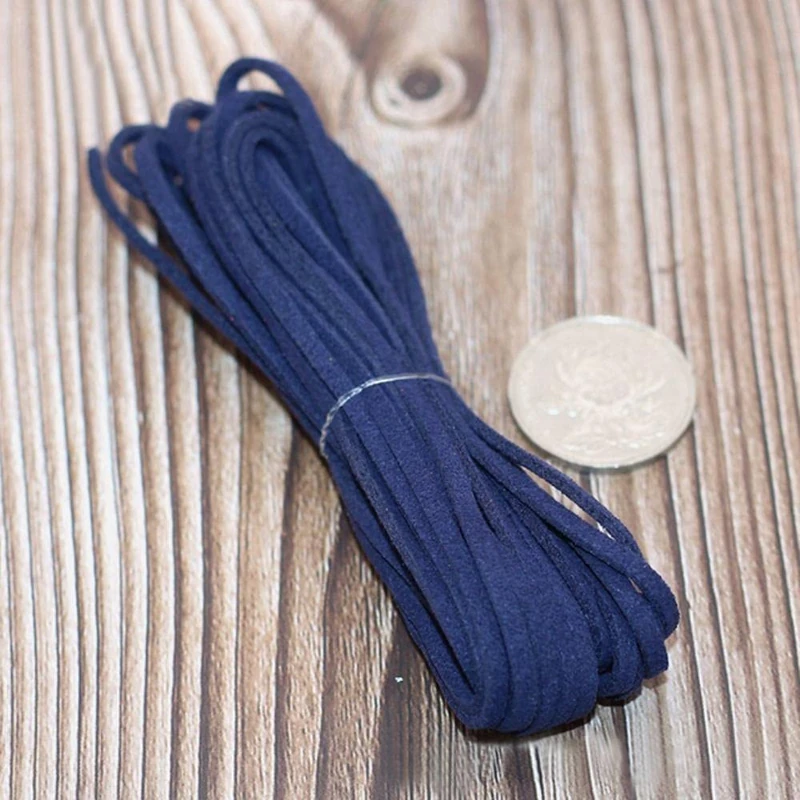 2.7 x 1.6 mm 5M Flat Faux Suede Velvet Leather Cord Materials DIY Jewelry Making Bracelet & Necklace Accessories - Image 1