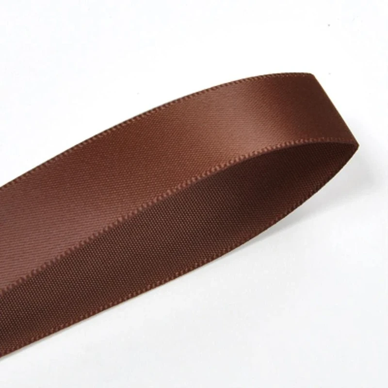 100Yards 6 9 13 16 19 22mm Single Face Satin Ribbon Gold Brown Ribbons for Party Wedding Decoration Handmade Rose Gifts - Image 1