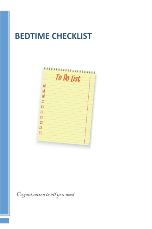 BEDTIME CHECKLIST