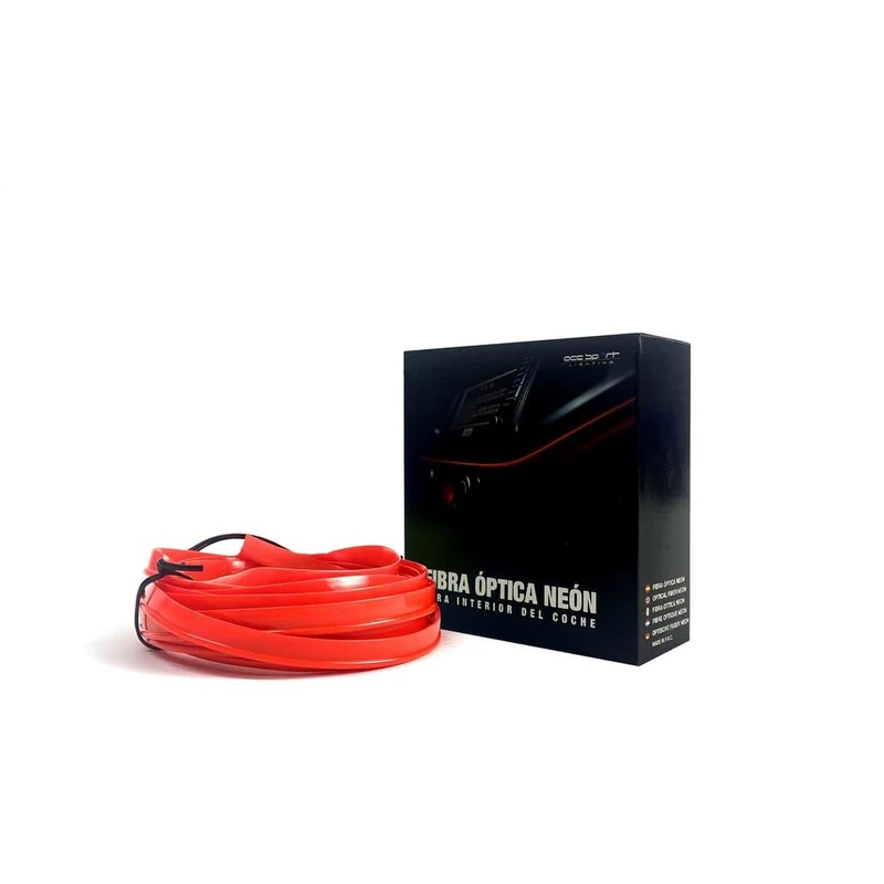 TIRA DE ALAMBRE DE NEÓN DE FIBRA ÓPTICA COLOR ROJO