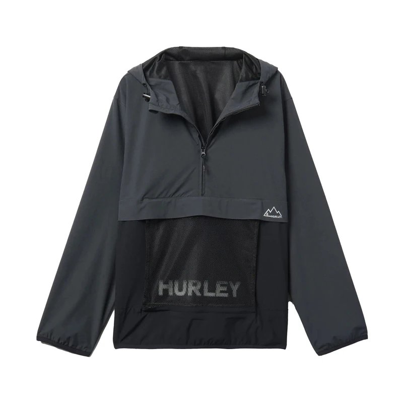 Hurley Men's Phantom+ Packable Parka Jacket, Dk Stone Grey, M - Image 1