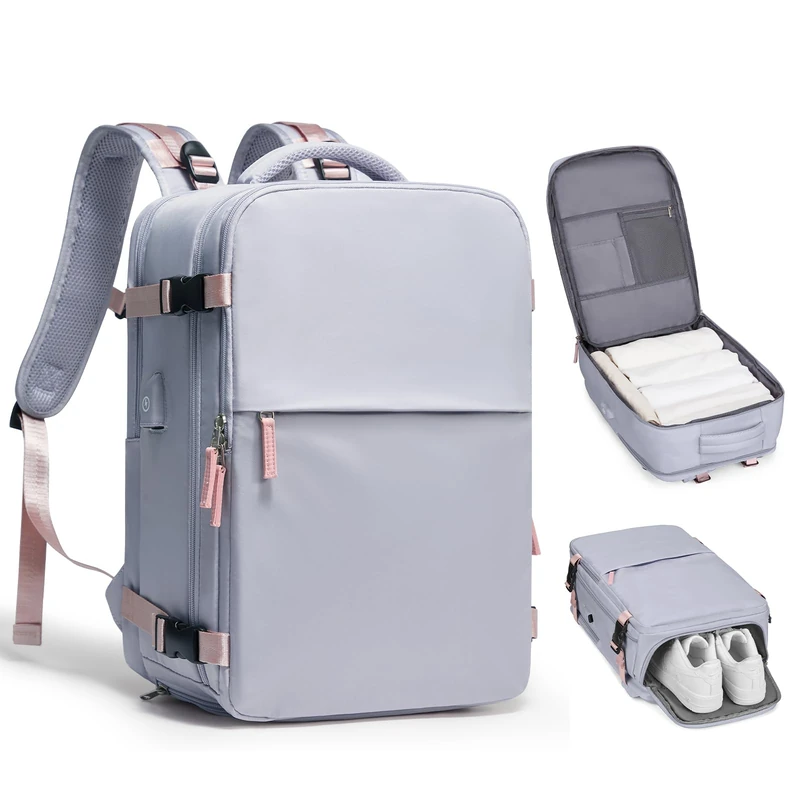 coofay Casual Backpack Traveling Backpack, A-light Purple, Standard, Daypack Backpacks