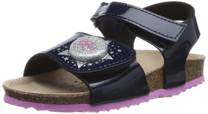 Geox Girl's Adriel Sandal, navy, 35 EU Schmal