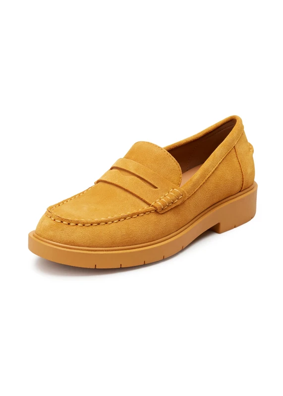 Geox Girls D Spherica Ec1 Moccasin, Mustard, 6 UK